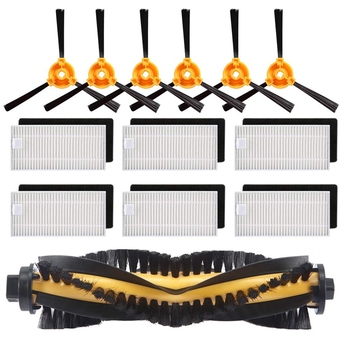 Replacement Accessory Kit Filter Main Brush Side Brush For Ecovacs DEEBOT N79S N79 Robotic Vacuum Cleaner (Filter+Brush)